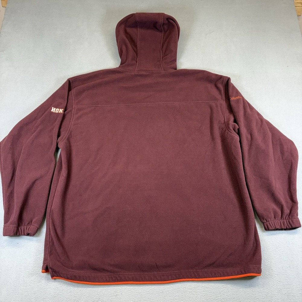Y2K Columbia Virginia Tech Hokies Hoodie Mens XL Maroon Fleece Pullover VT - Picture 2 of 7